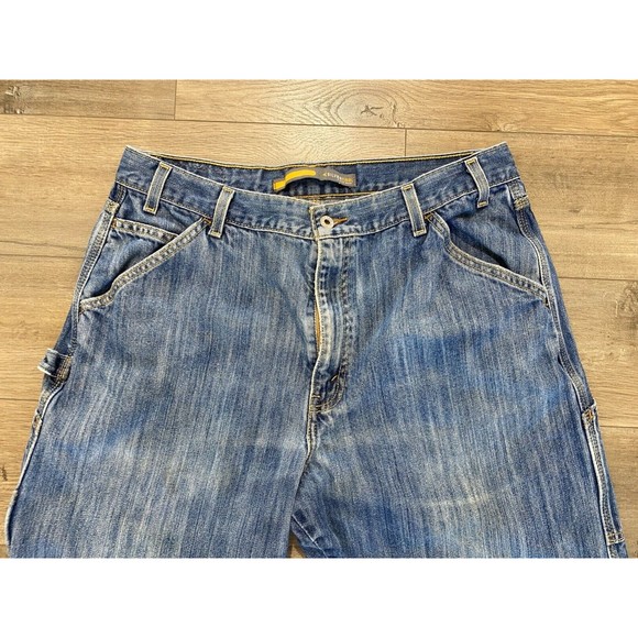 Levi's Silvertab Jeans Mens Size 36x34 Blue Denim Carpenter Wide Leg 90s Vintage - Picture 3 of 11